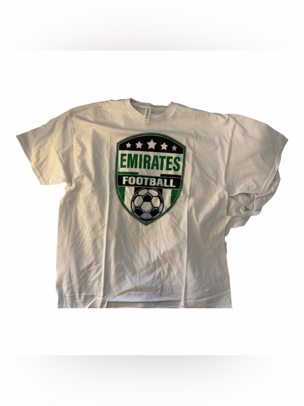 Emirates Football Logo White Men's T-Shirt NWOT
